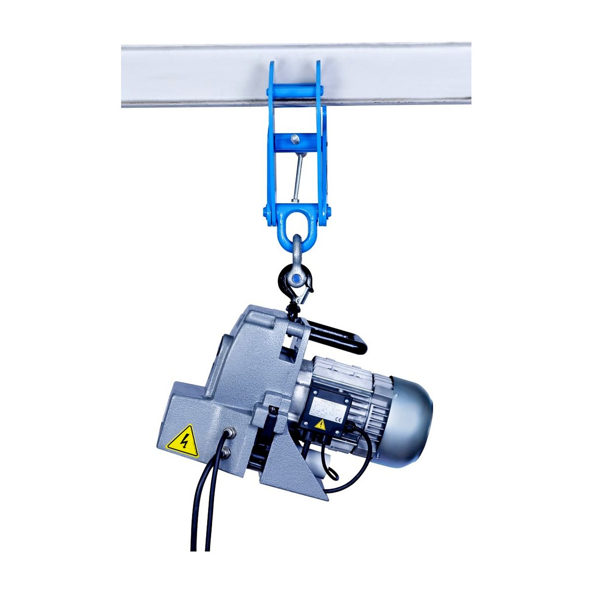 500kg Minifor portable electric hoist with lifting clamp and control handle